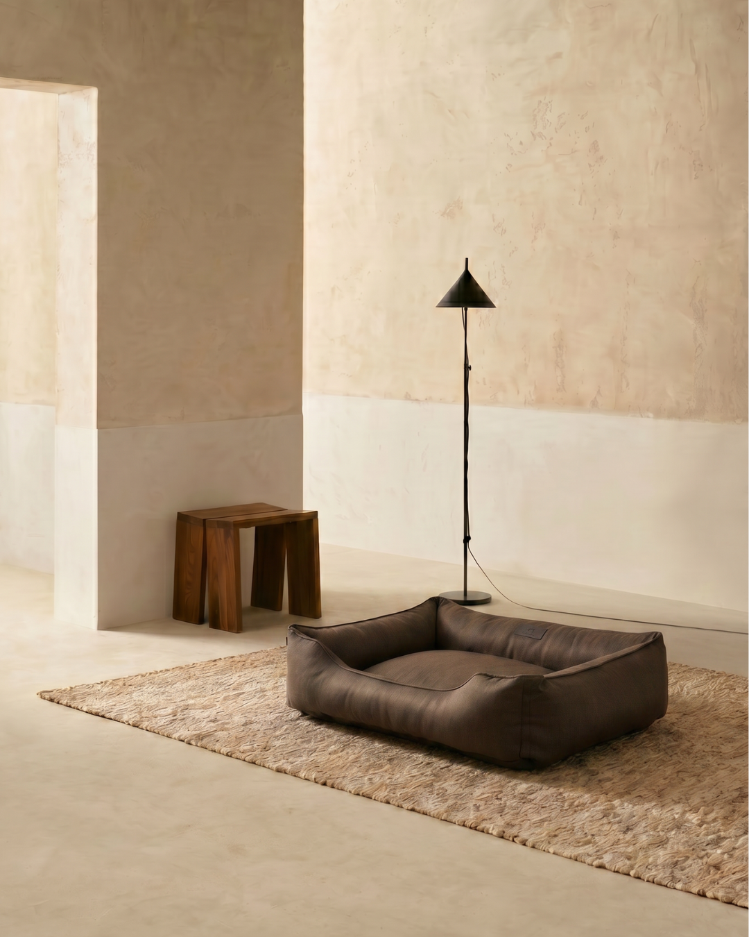 Chester & Lee | Cotton Sleeper Dog Bed Brown by Chester & Lee