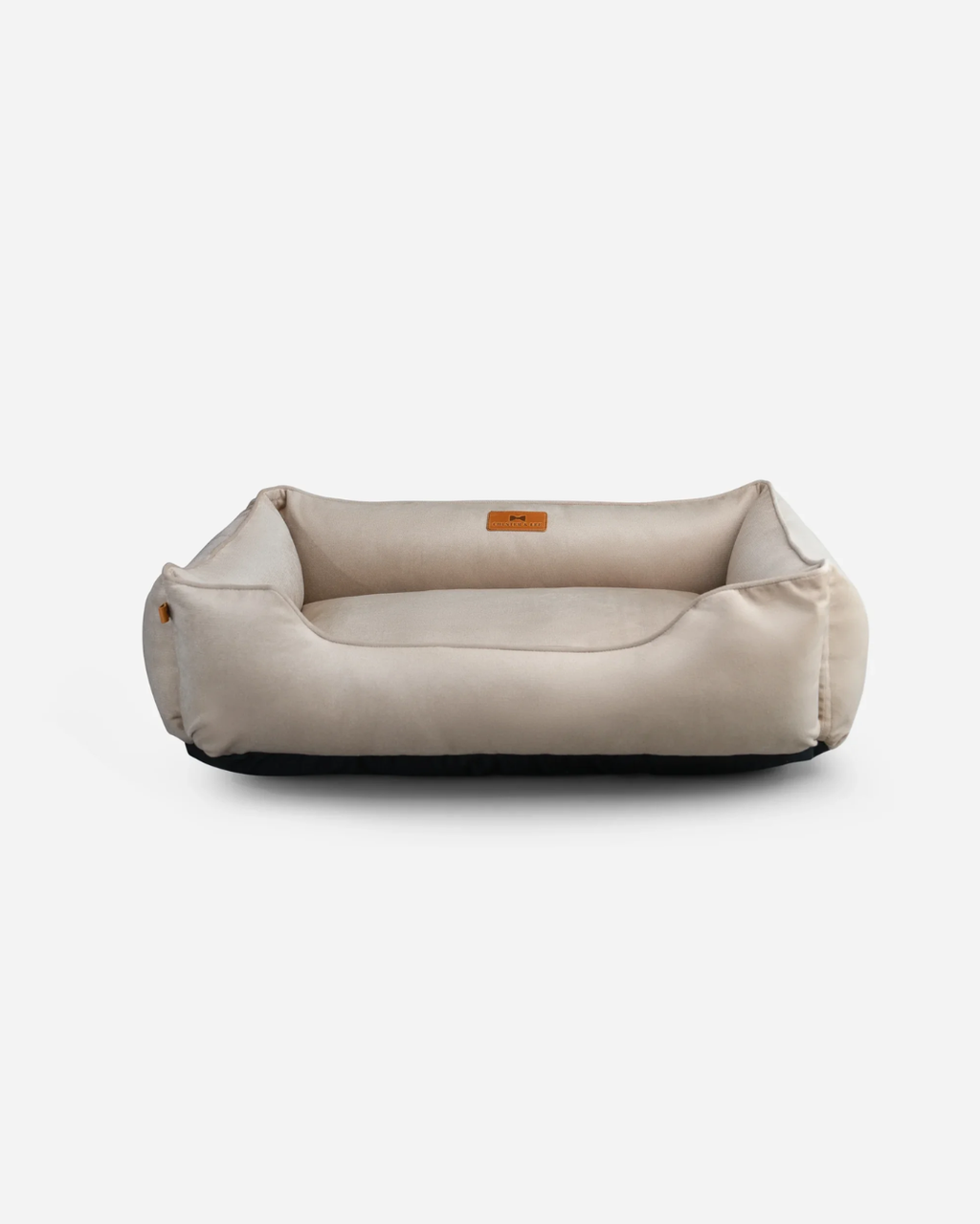 Chester & Lee | Classic Velvet Sleeper Dog Bed Beige by Chester & Lee