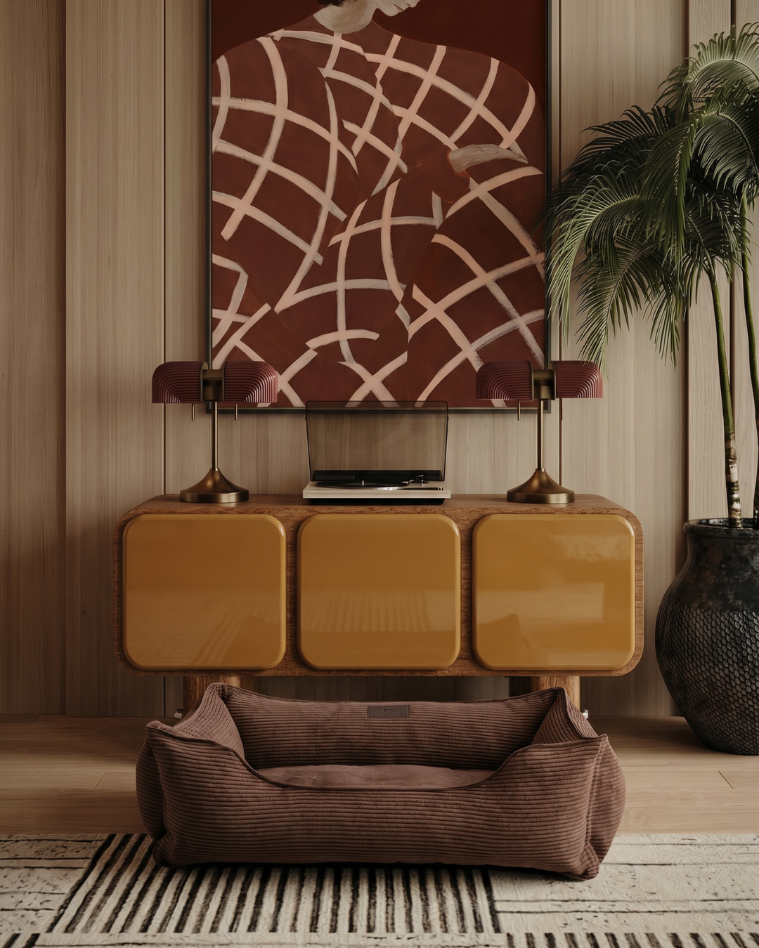 Chester & Lee | Milk Chocolate Sleeper Dog Bed by Chester & Lee