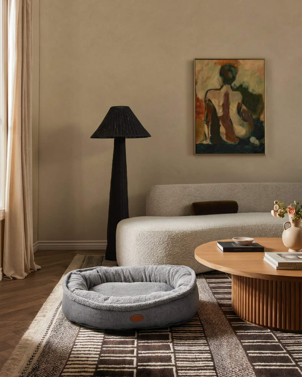 Chester & Lee | Furry Bagel Dog Bed by Chester & Lee