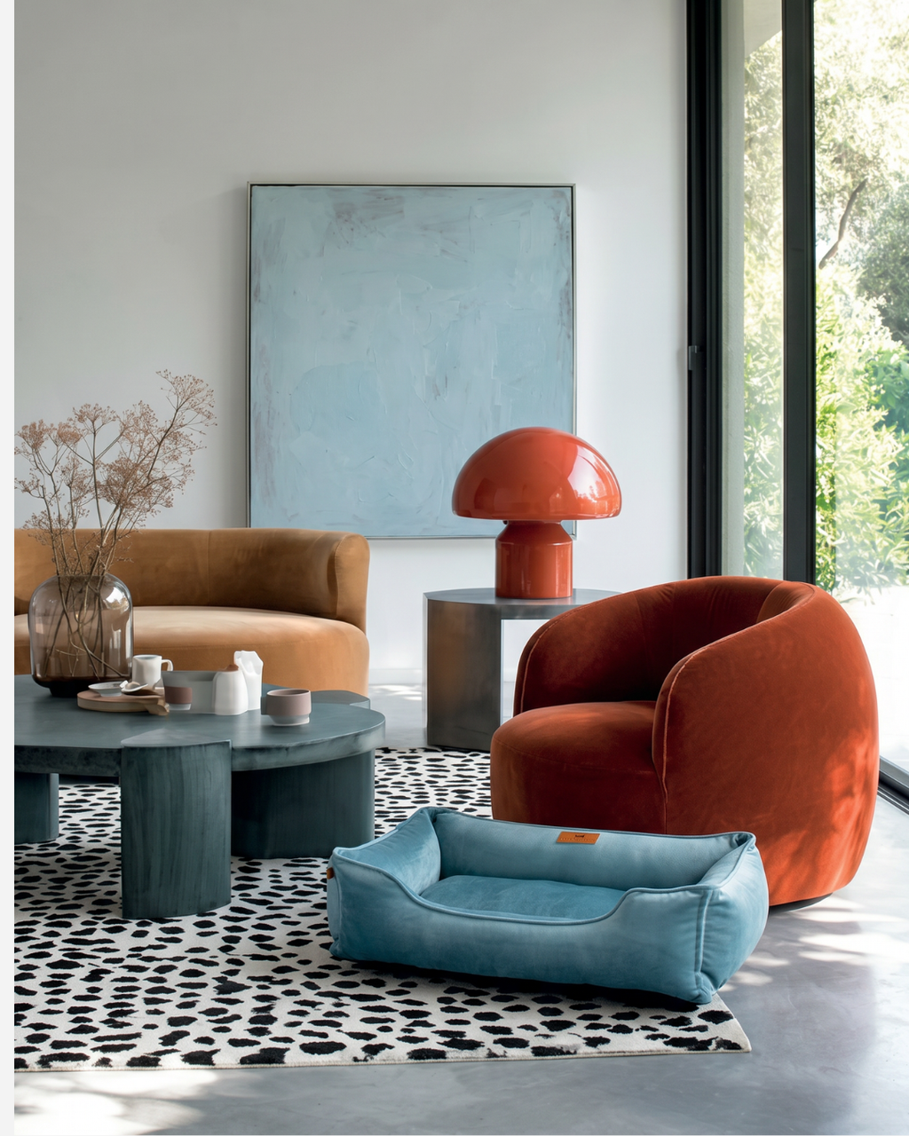 Chester & Lee | Vibrant Velvet Sleeper Dog Bed Tiffany by Chester & Lee