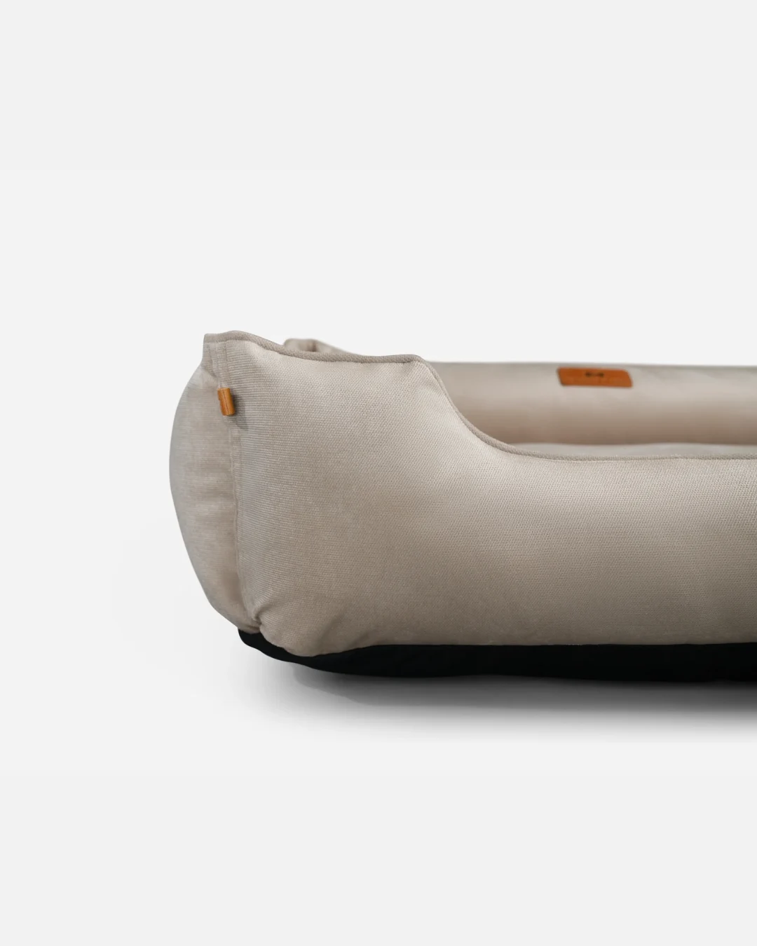 Chester & Lee | Classic Velvet Sleeper Dog Bed Beige by Chester & Lee