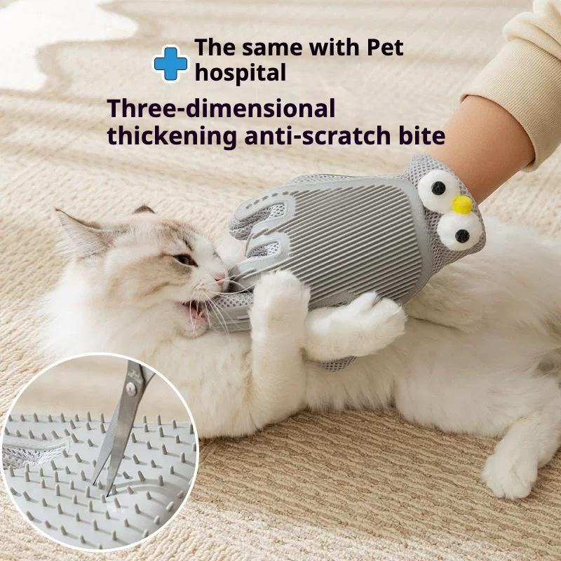 2-in-1 Pet Grooming Gloves & Brushes For Cats And Dogs by VetsPetStore