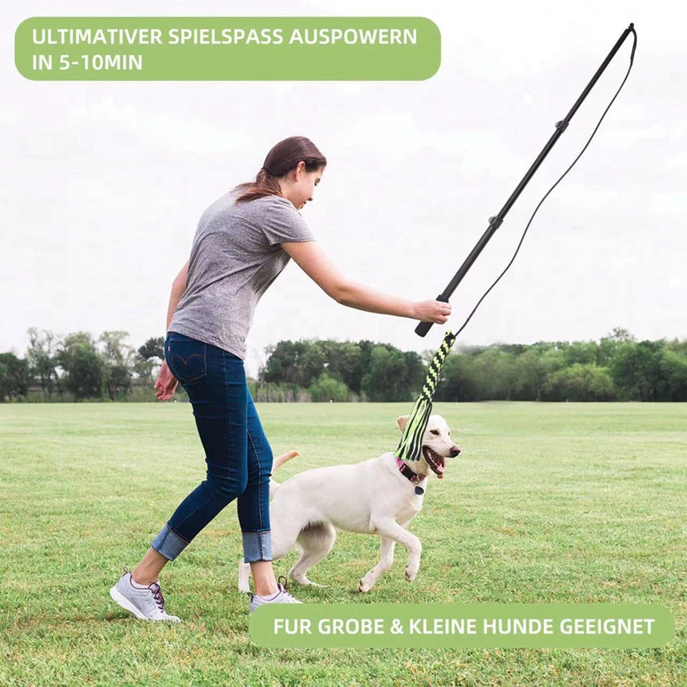 Durable Teaser Rod Tethered Dog Toy For Outdoor Sports by Love My Pet