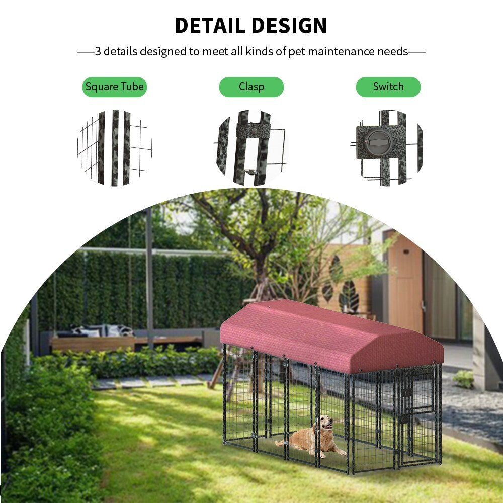 Outdoor Covered Dog Kennel by VetsPetStore