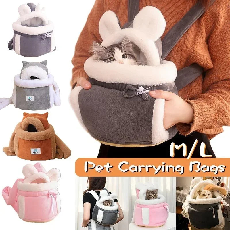 Pet Carrier Bag Plush Backpack by Love My Pet