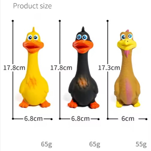 Latex Interactive Dog Chew Toys Cute Duck Shape by VetsPetStore