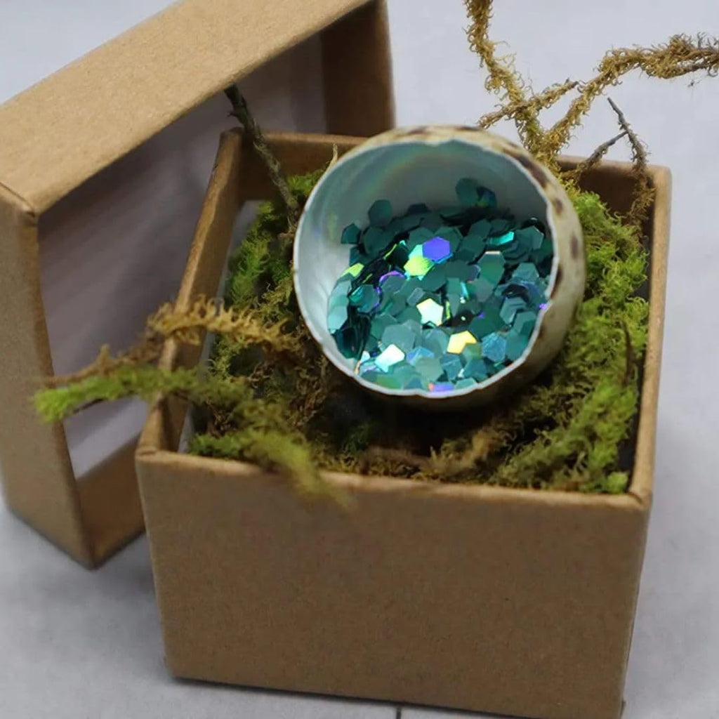 Gender Reveal Ideas: Quail Egg Pregnancy Announcement Kit for Family - Creative Baby Shower Activities & Memorable Baby's Gender Reveal comes with 3 Hollow Quail eggs, glitter, and a craft box by Quailz.com by Undique LLC