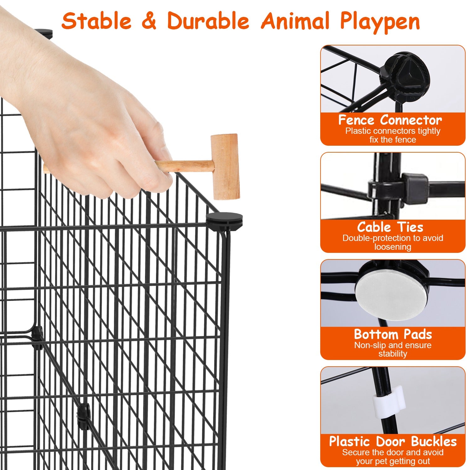 Small Animal Playpen with Door Dog Metal Playpen by Amazing Pet Bargains