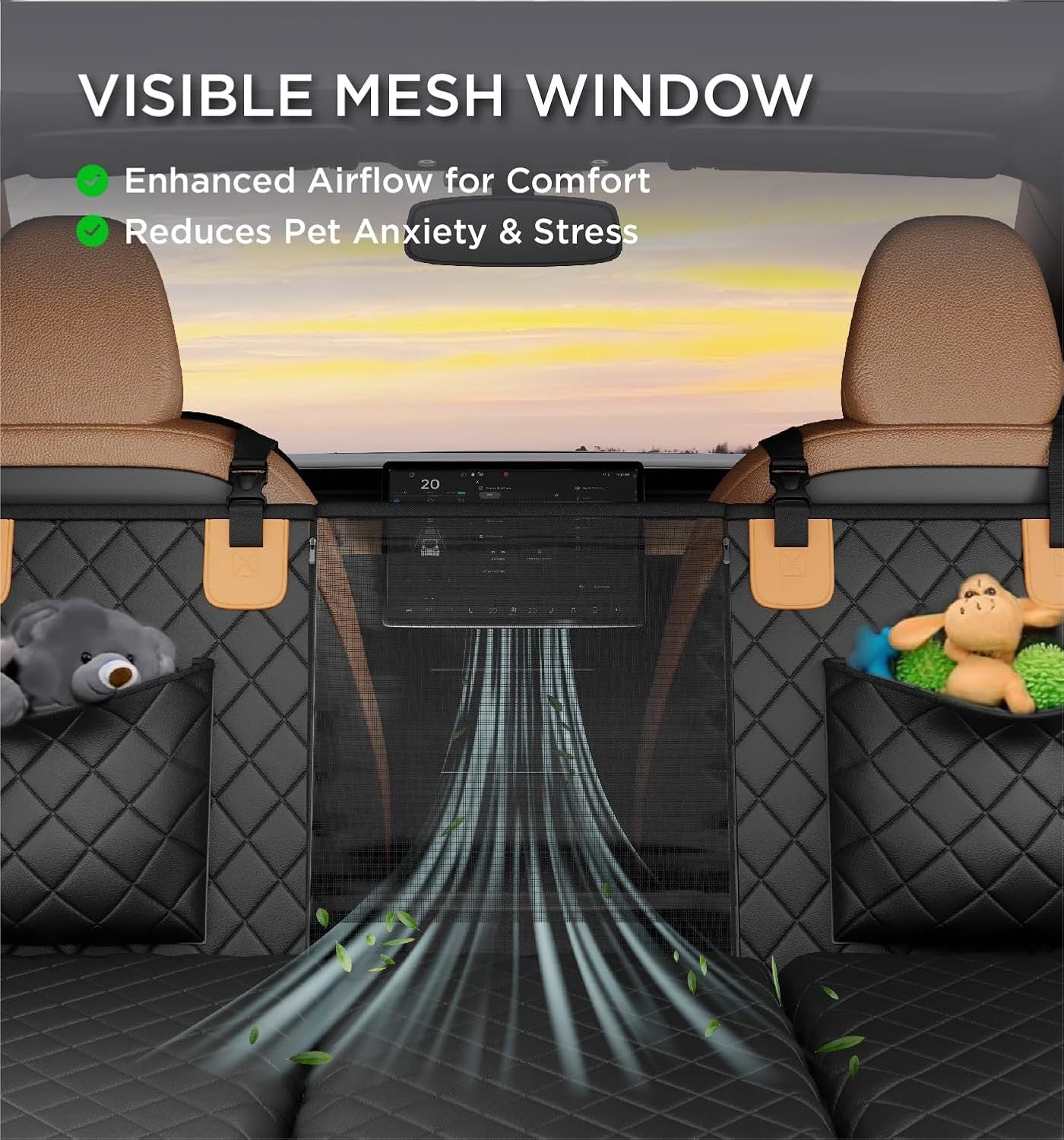 Car Back Seat Cover Can Bear 400 Pounds Waterproof And Non-slip by VetsPetStore