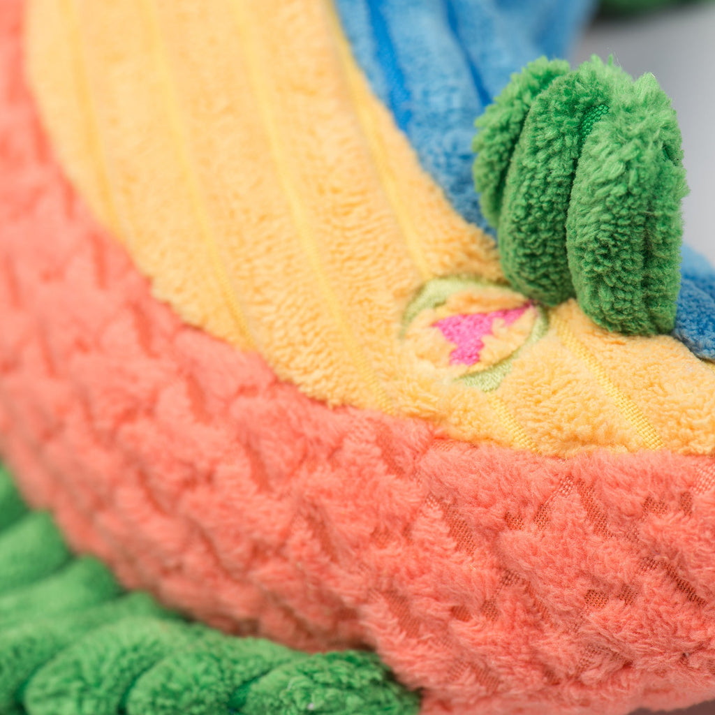 Rauccous Rainbow Trout Knottie® Plush Dog Toy by HuggleHounds