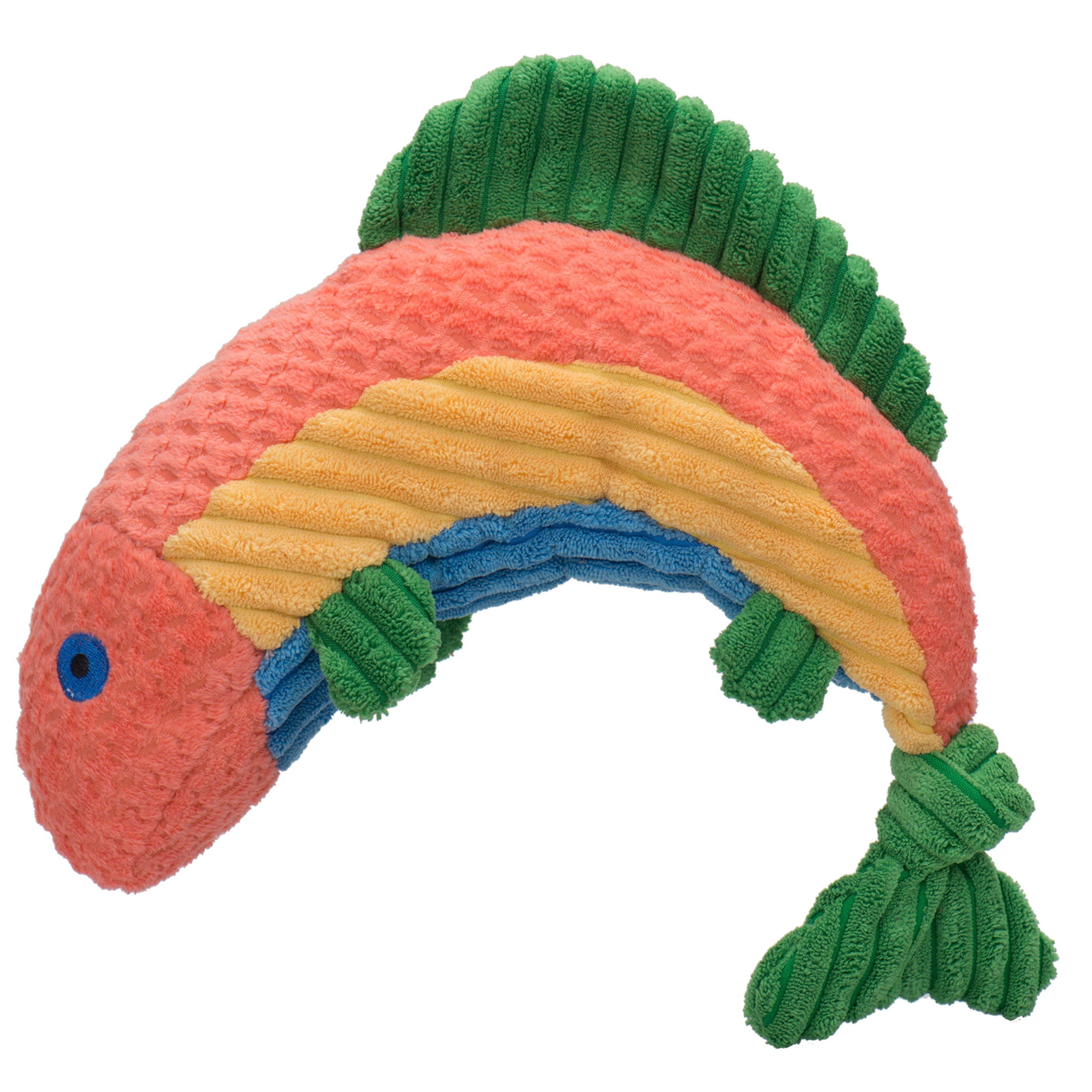 Rauccous Rainbow Trout Knottie® Plush Dog Toy by HuggleHounds