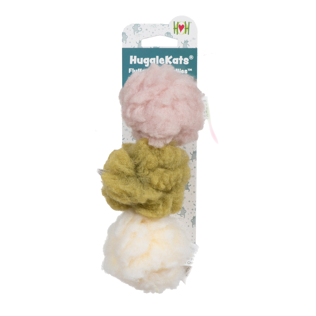 HuggleKats® FlufferFleece™ Ballies Plush Cat Toys, 3 Pack by HuggleHounds