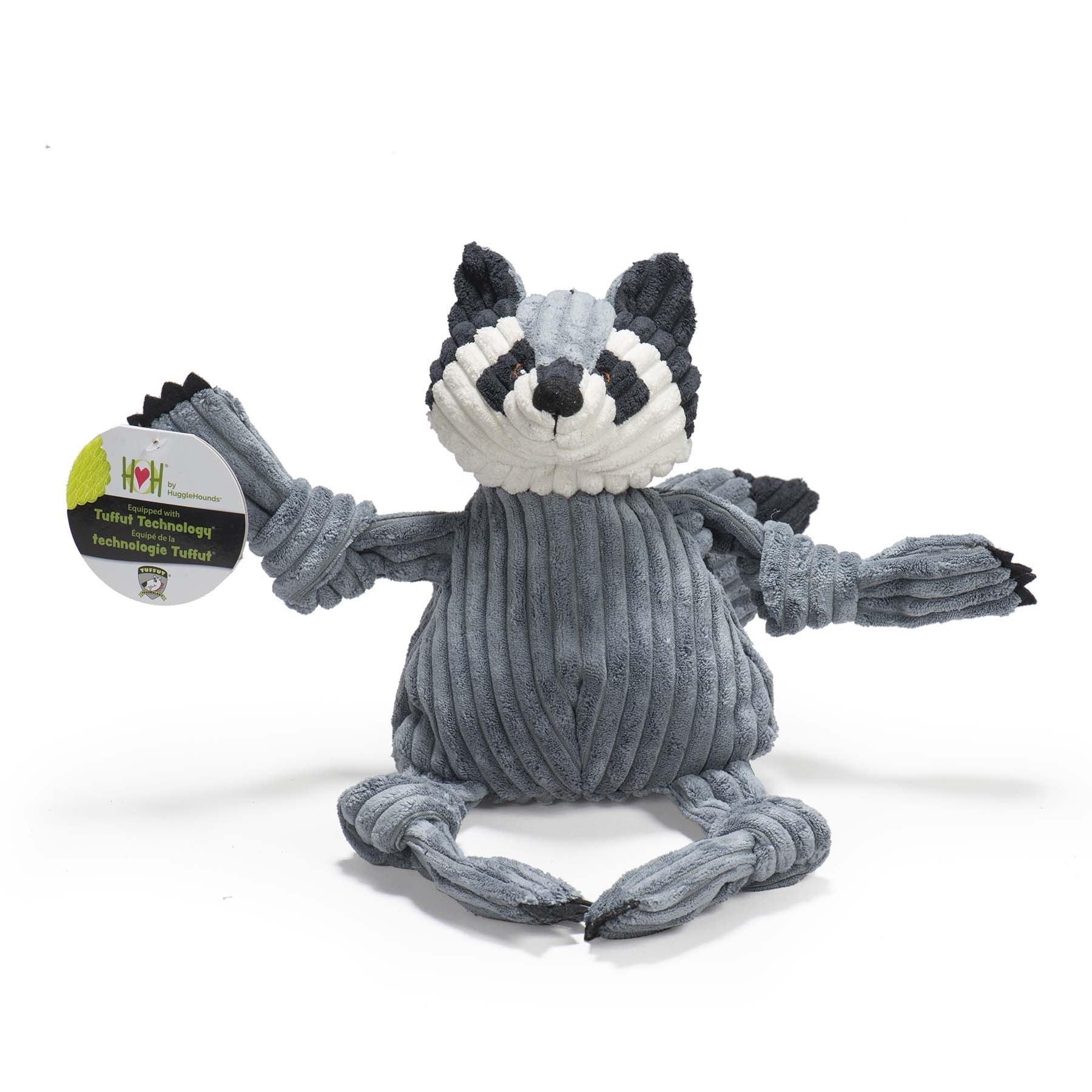 Reggie Raccoon Knottie® Plush Dog Toy by HuggleHounds