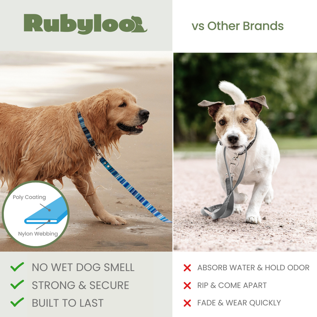 Washable, Waterproof & Stink Proof Dog Leashes by Rubyloo
