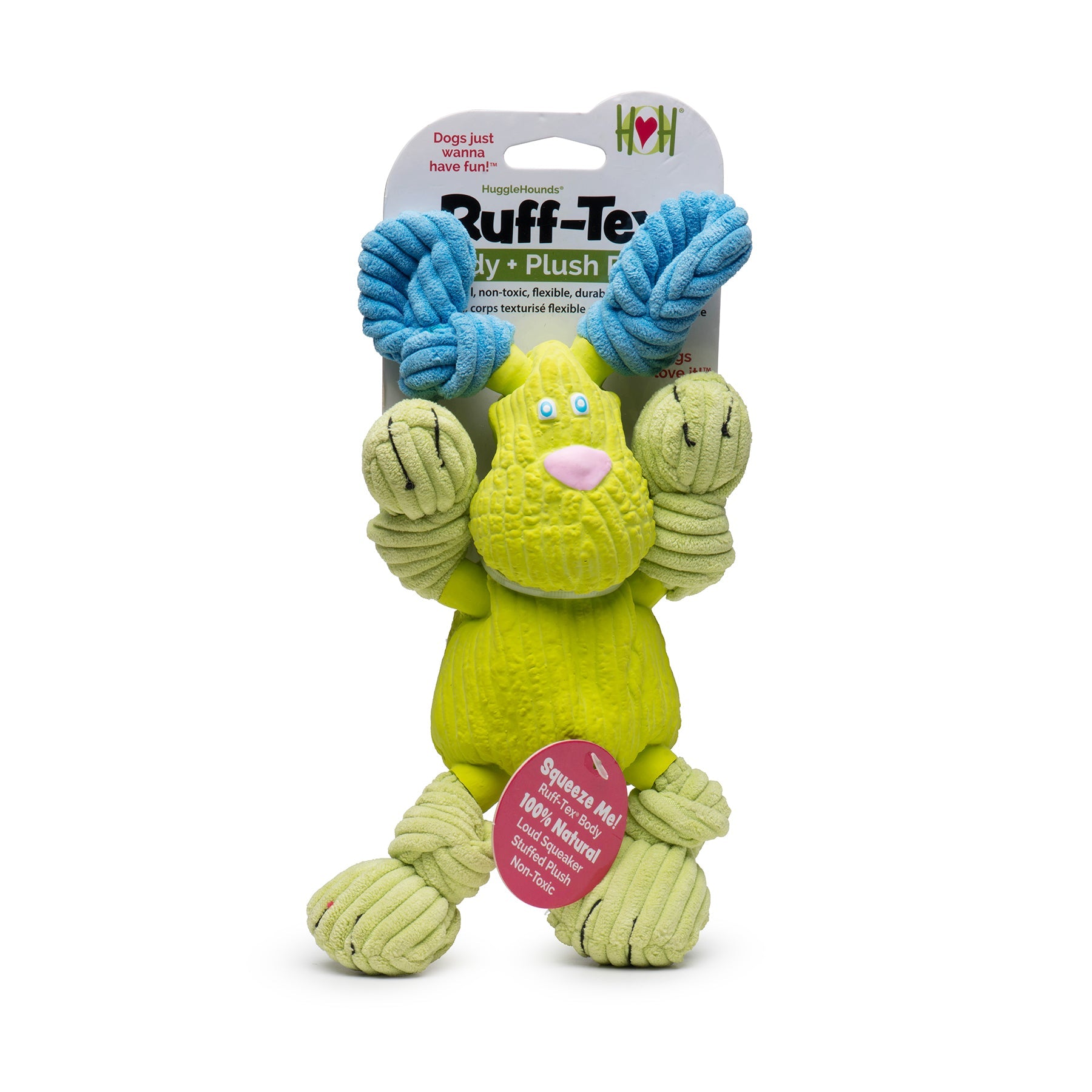 Huggle-Fusion® Bugsy Bunny Plush & Latex Dog Toy by HuggleHounds