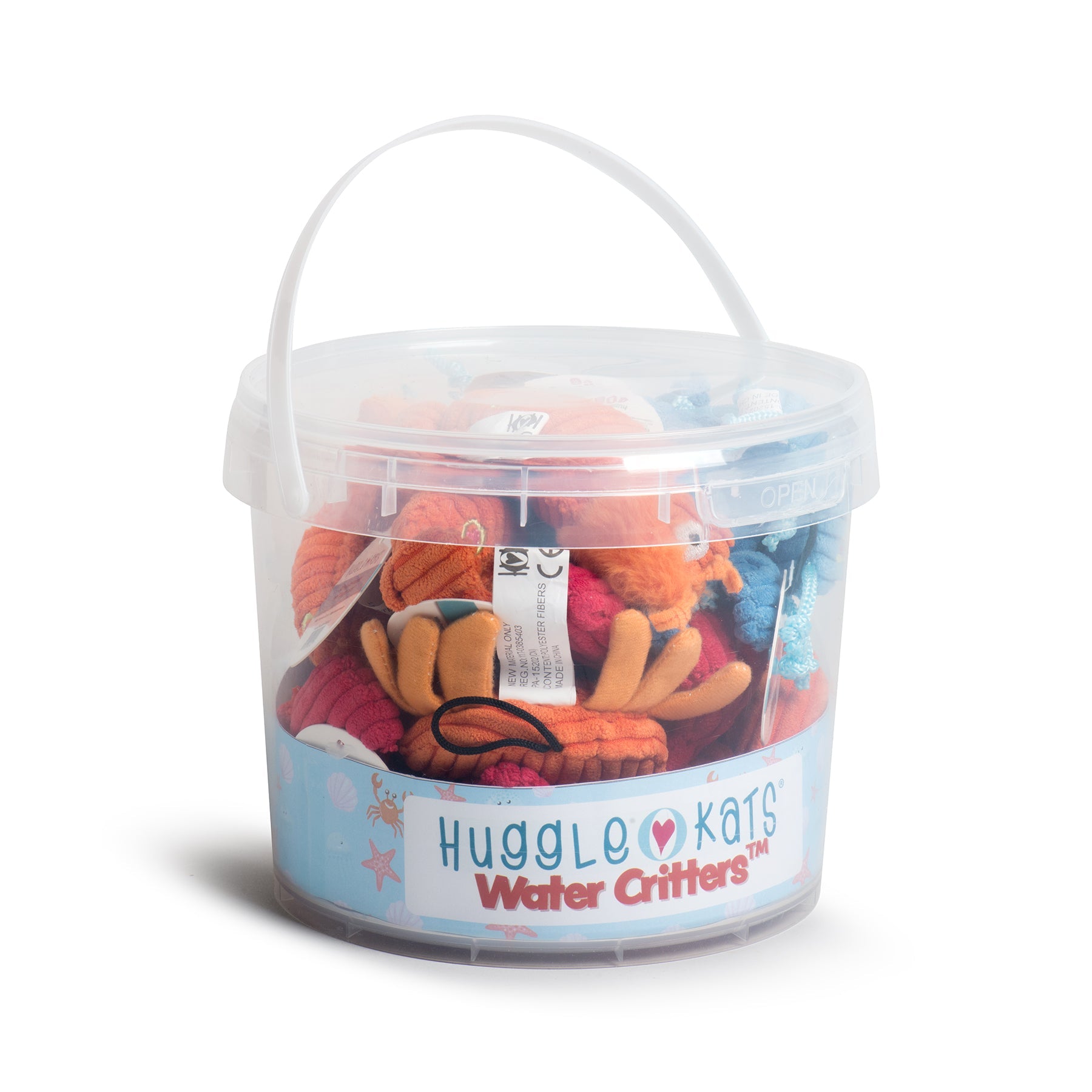 HuggleKats® Water Critters Bucket of Cat Toys, 12 Pack by HuggleHounds