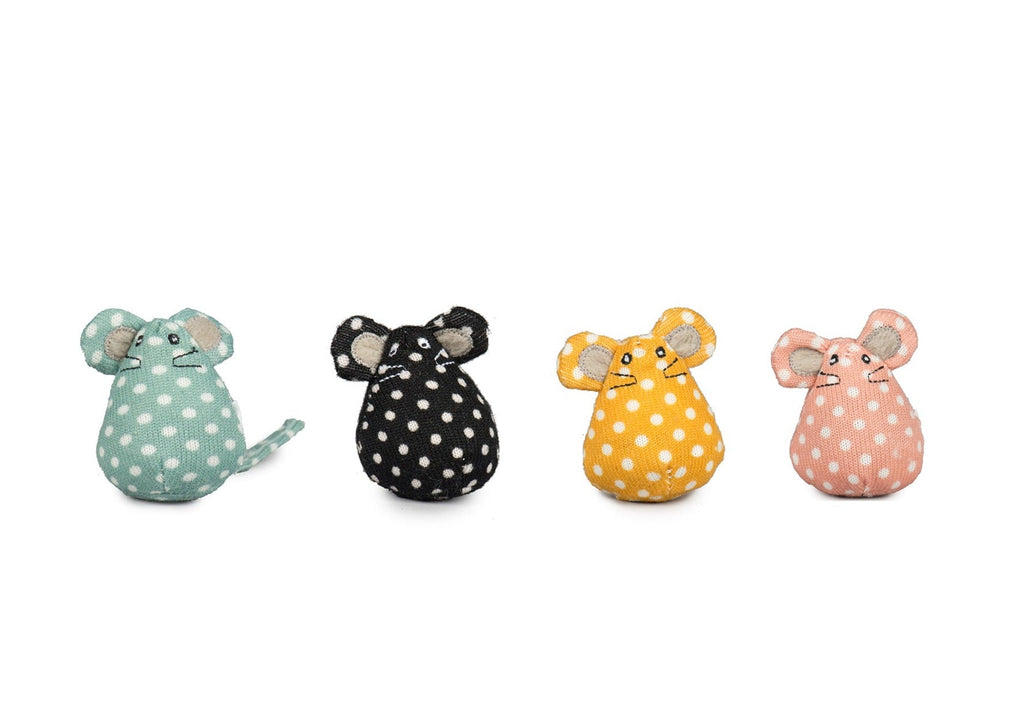 HuggleKats® Polka Dot Mice Bucket of Cat Toys, 16 Pack by HuggleHounds