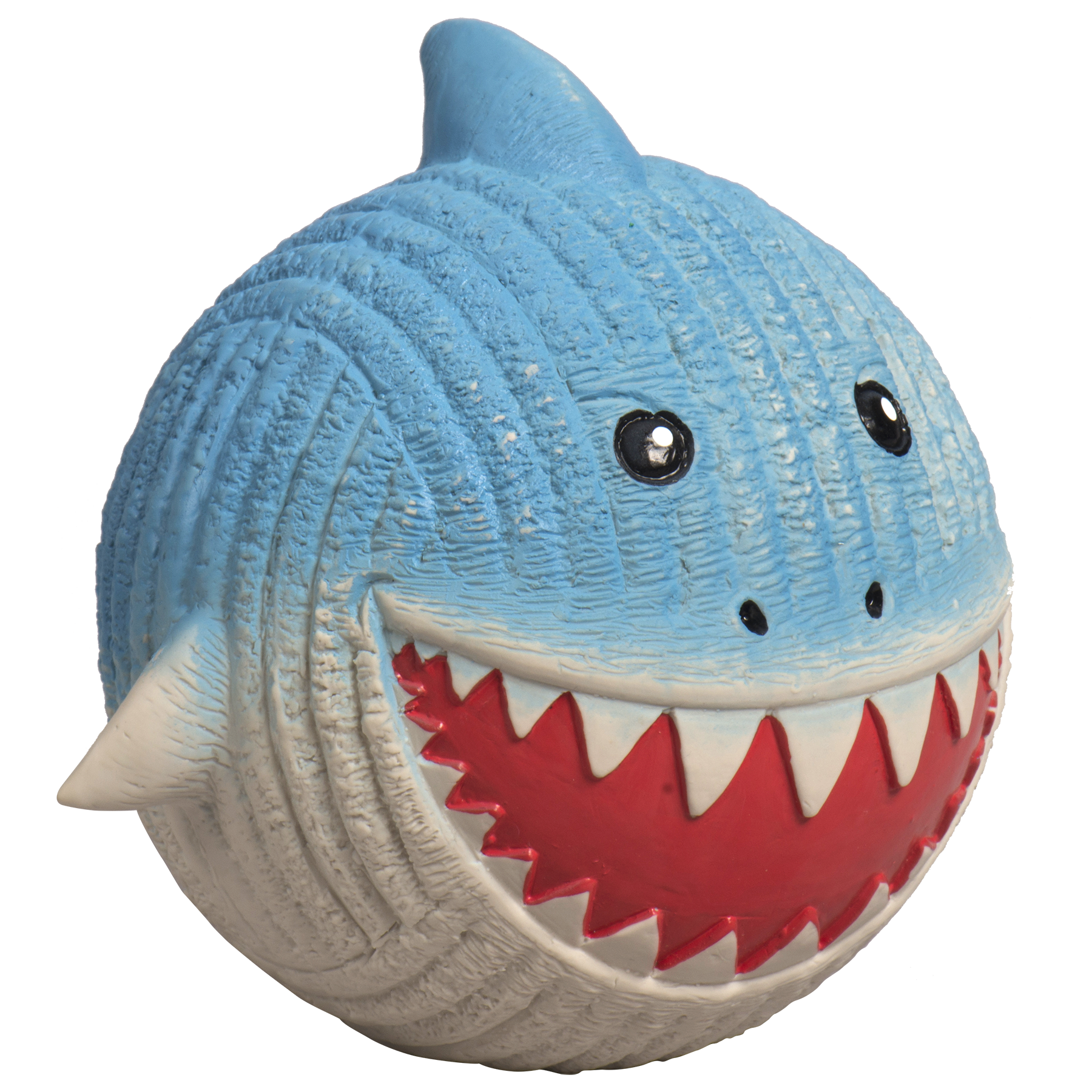 Finn the Shark Ruff-Tex® Latex Ball Dog Toy, Large by HuggleHounds