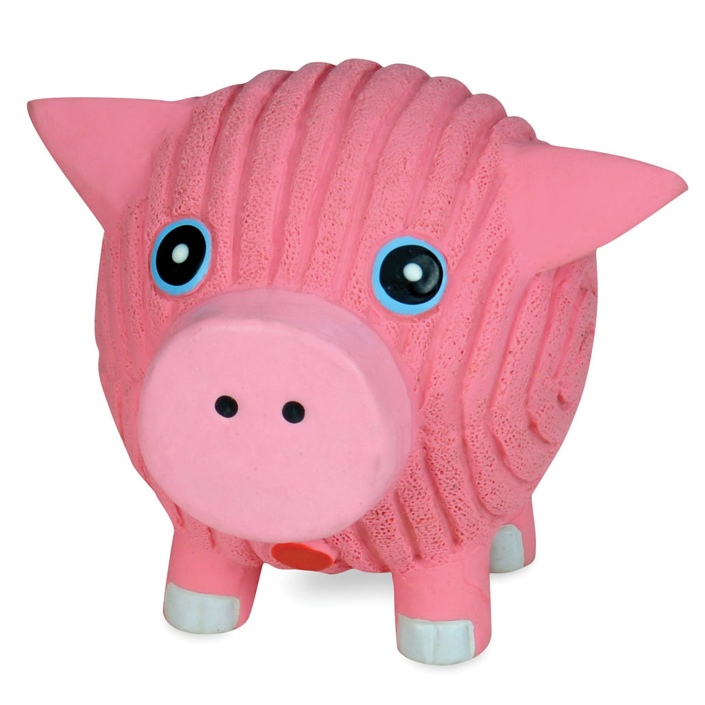 Hamlet Pig Ruff-Tex® Latex Ball Dog Toy, Large by HuggleHounds