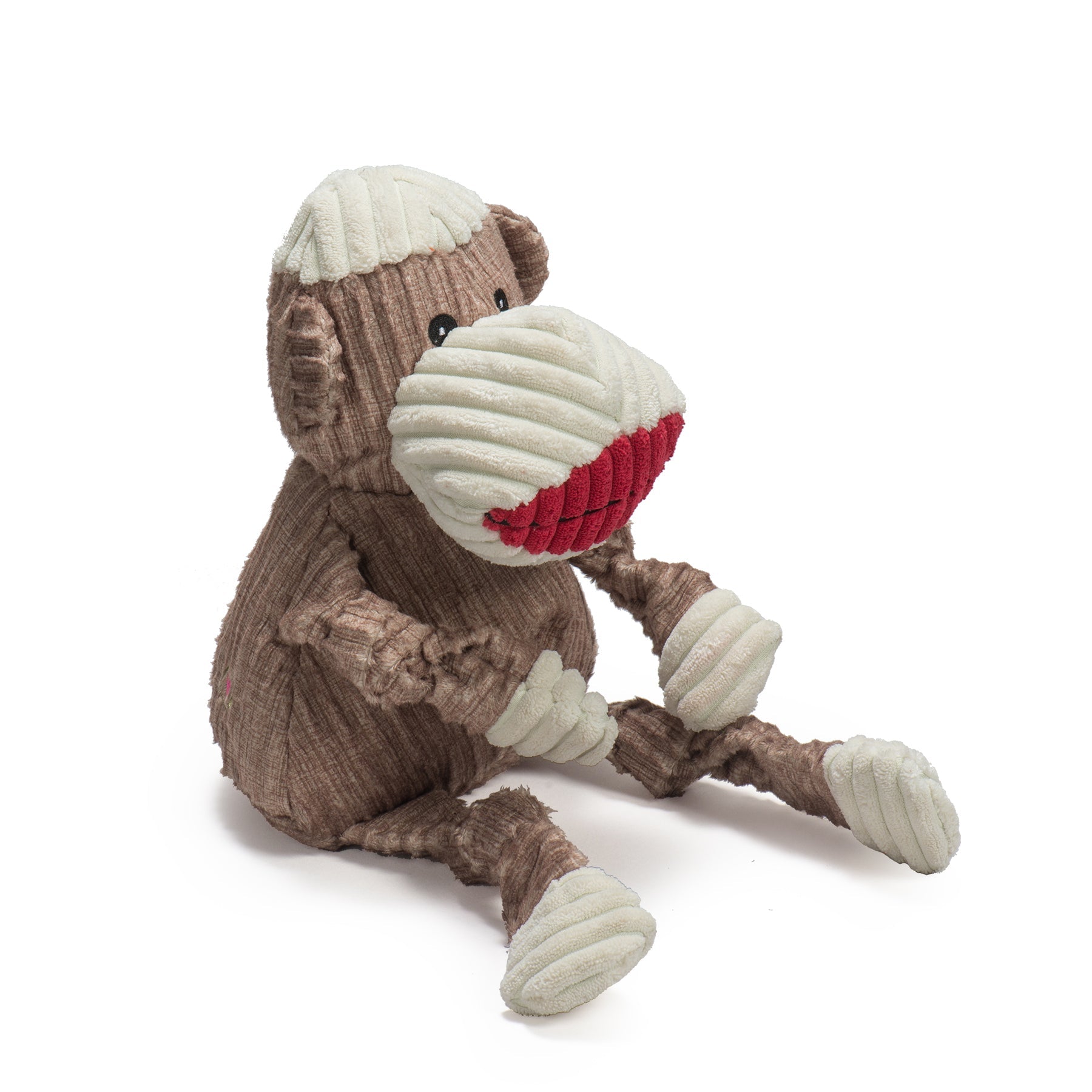 Stuey Sock Monkey Knottie® Plush Dog Toy by HuggleHounds