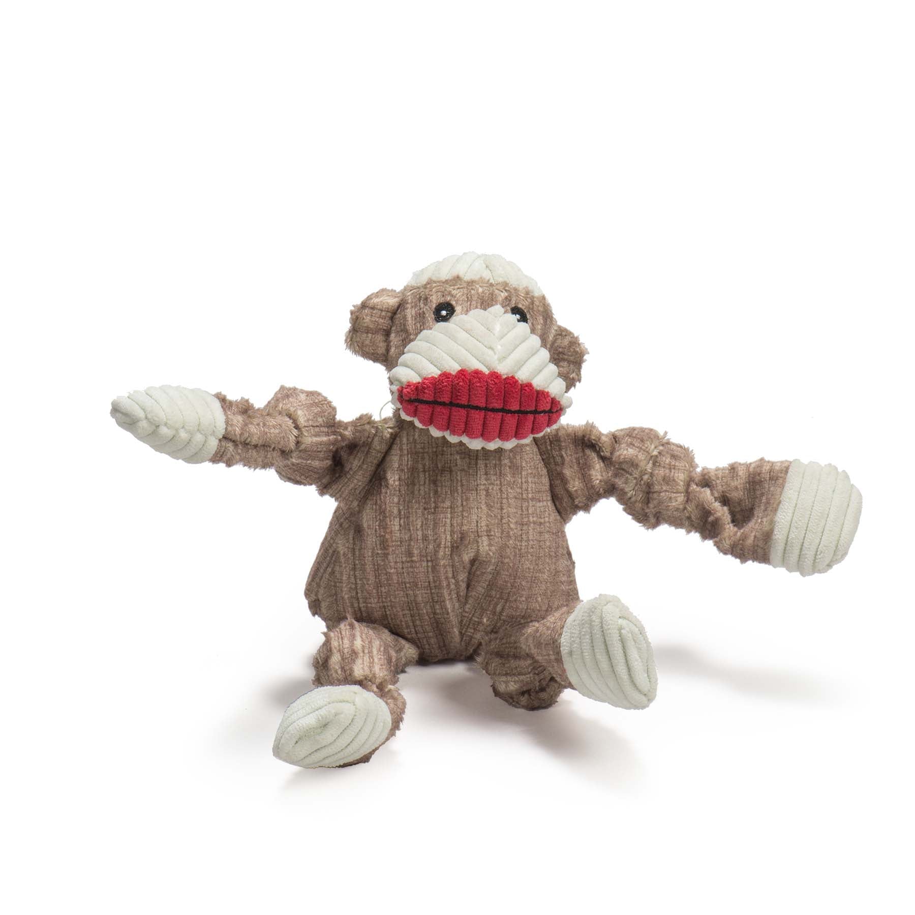 Stuey Sock Monkey Knottie® Plush Dog Toy by HuggleHounds