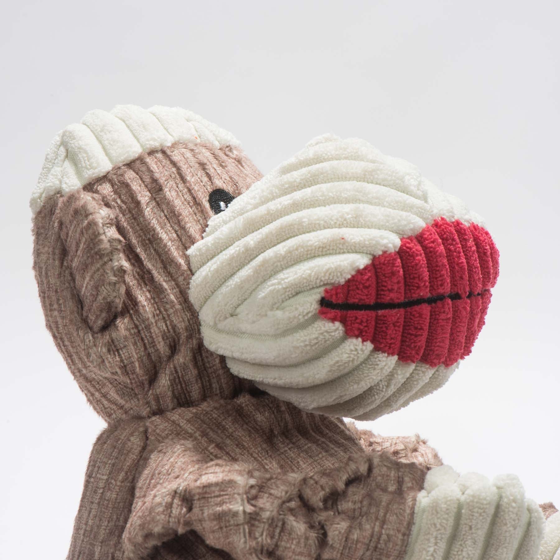 Stuey Sock Monkey Knottie® Plush Dog Toy by HuggleHounds