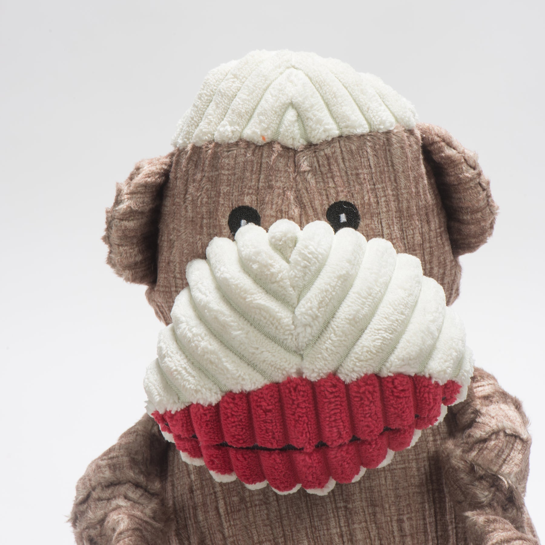 Stuey Sock Monkey Knottie® Plush Dog Toy by HuggleHounds