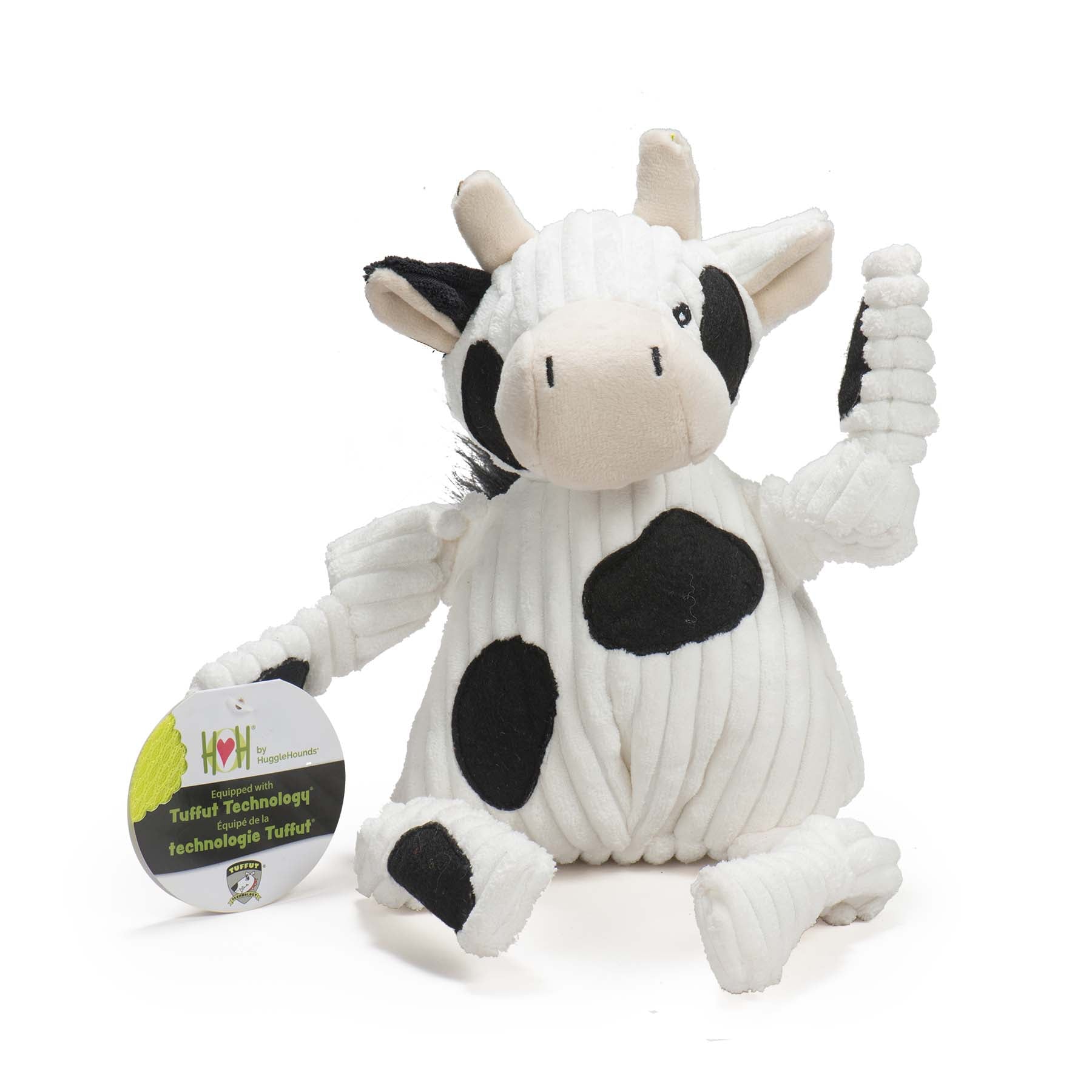 Dottie Cow Knottie® Plush Dog Toy by HuggleHounds