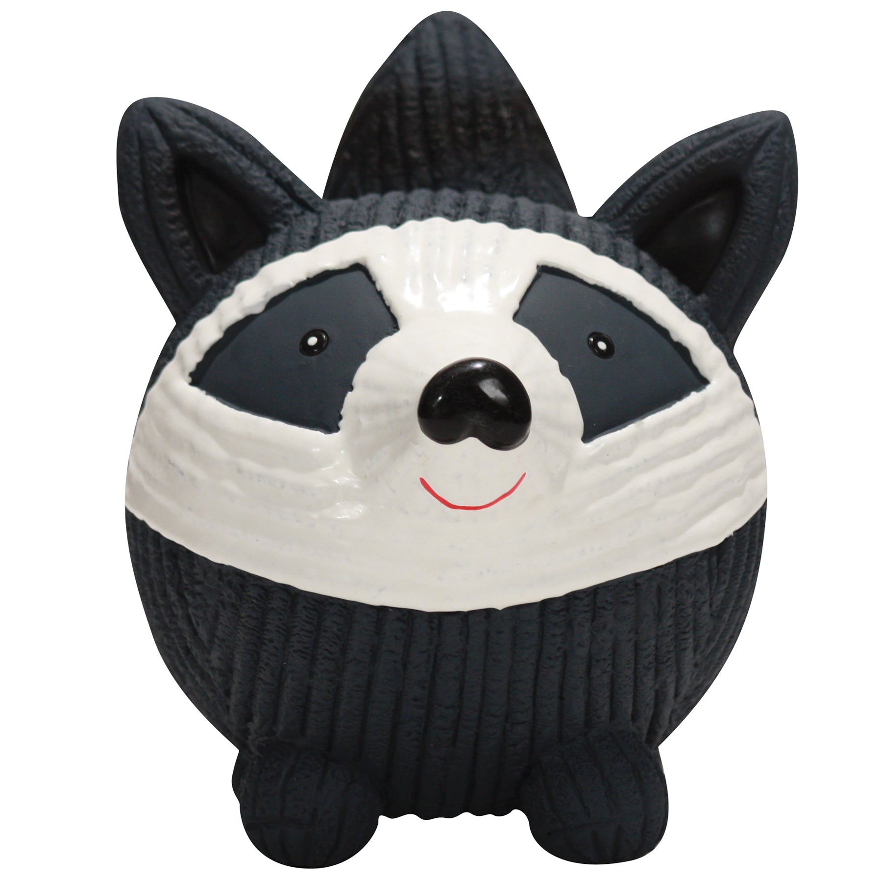 Reggie Raccoon Ruff-Tex® Latex Ball Dog Toy, Large by HuggleHounds