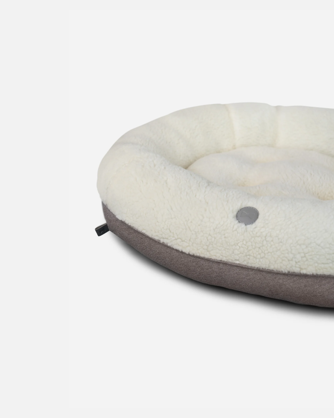 Chester & Lee | Furry Beige Donut Dog Bed by Chester & Lee