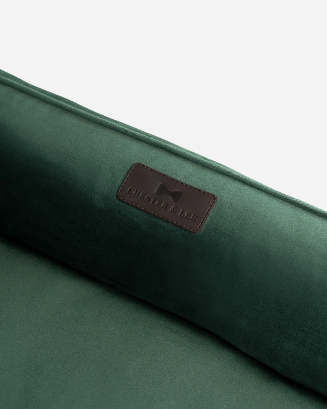 Chester & Lee | Classic Velvet Sleeper Dog Bed Green by Chester & Lee