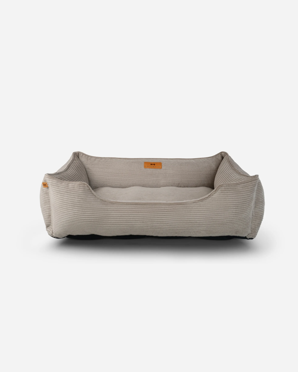 Chester & Lee | Fancy Corduroy Sleeper Dog Bed Taupe by Chester & Lee