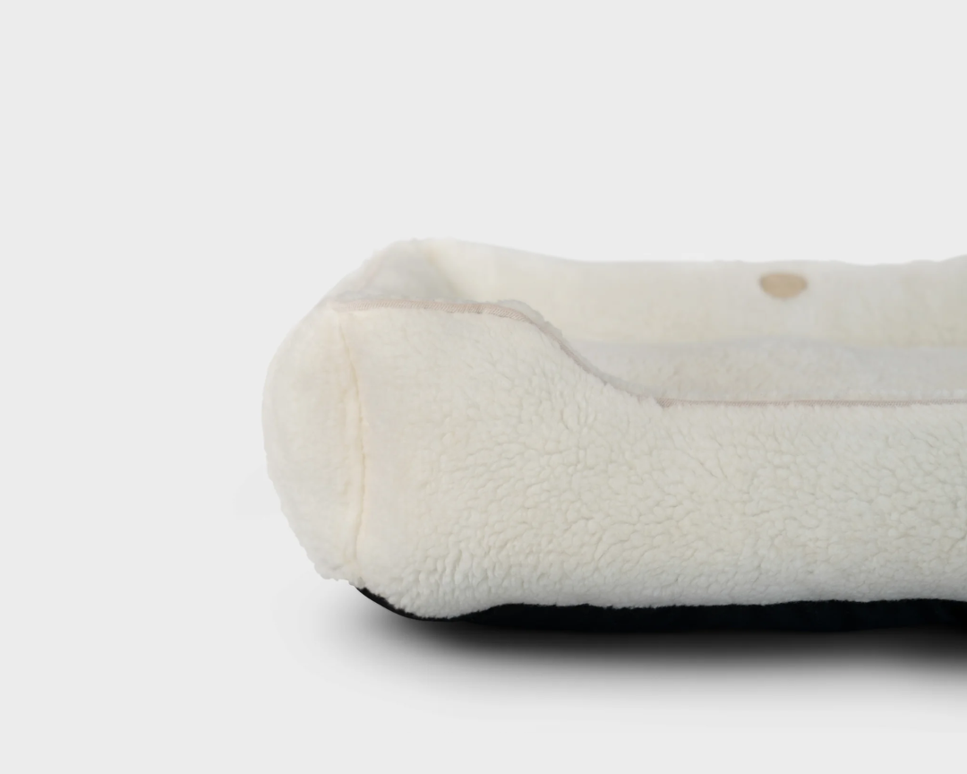 Chester & Lee | Furry Sleeper Dog Bed Beige by Chester & Lee