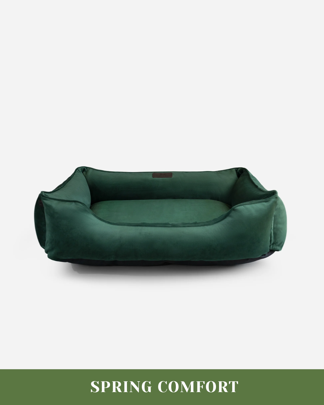 Chester & Lee | Classic Velvet Sleeper Dog Bed Green by Chester & Lee