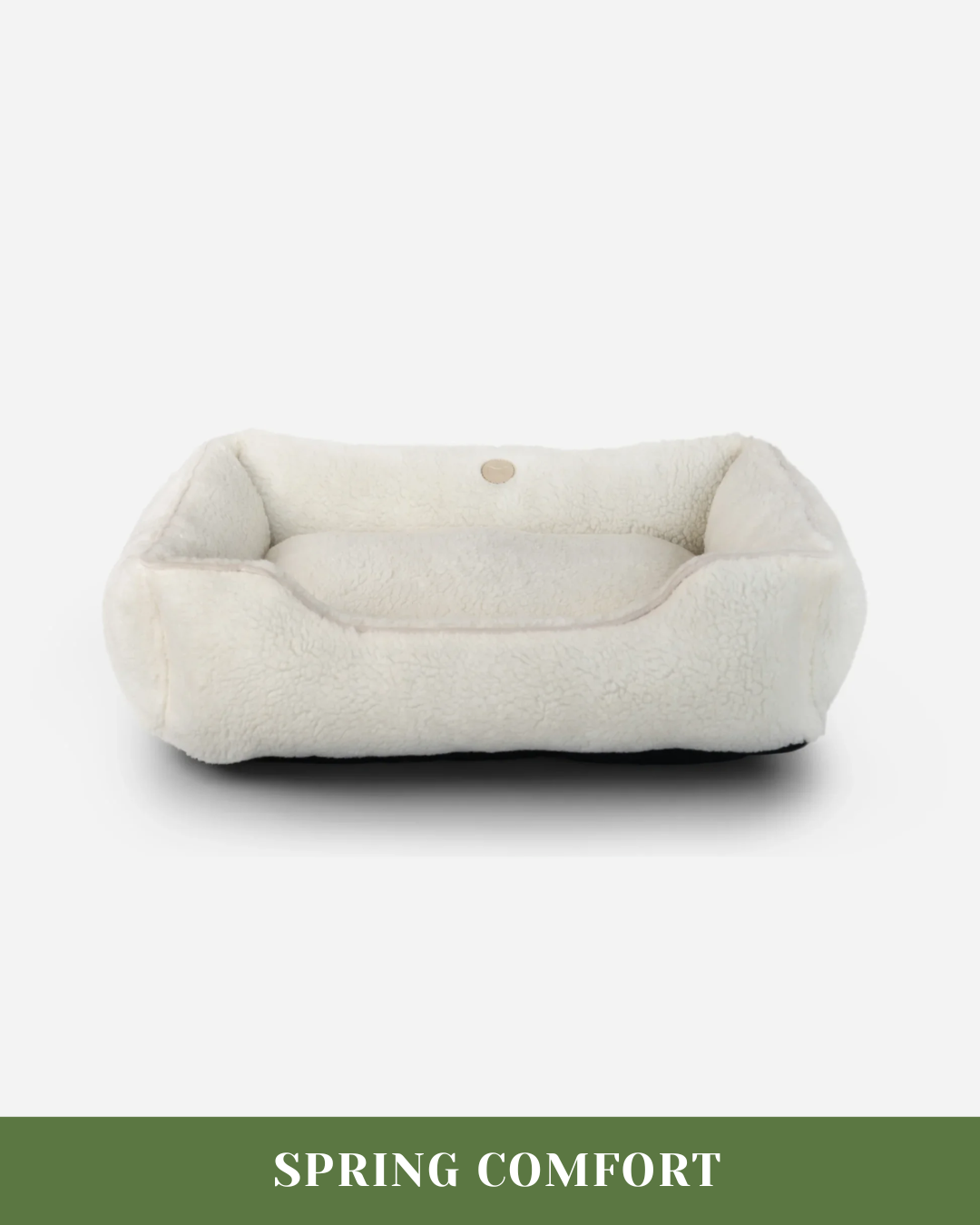 Chester & Lee | Furry Sleeper Dog Bed Beige by Chester & Lee