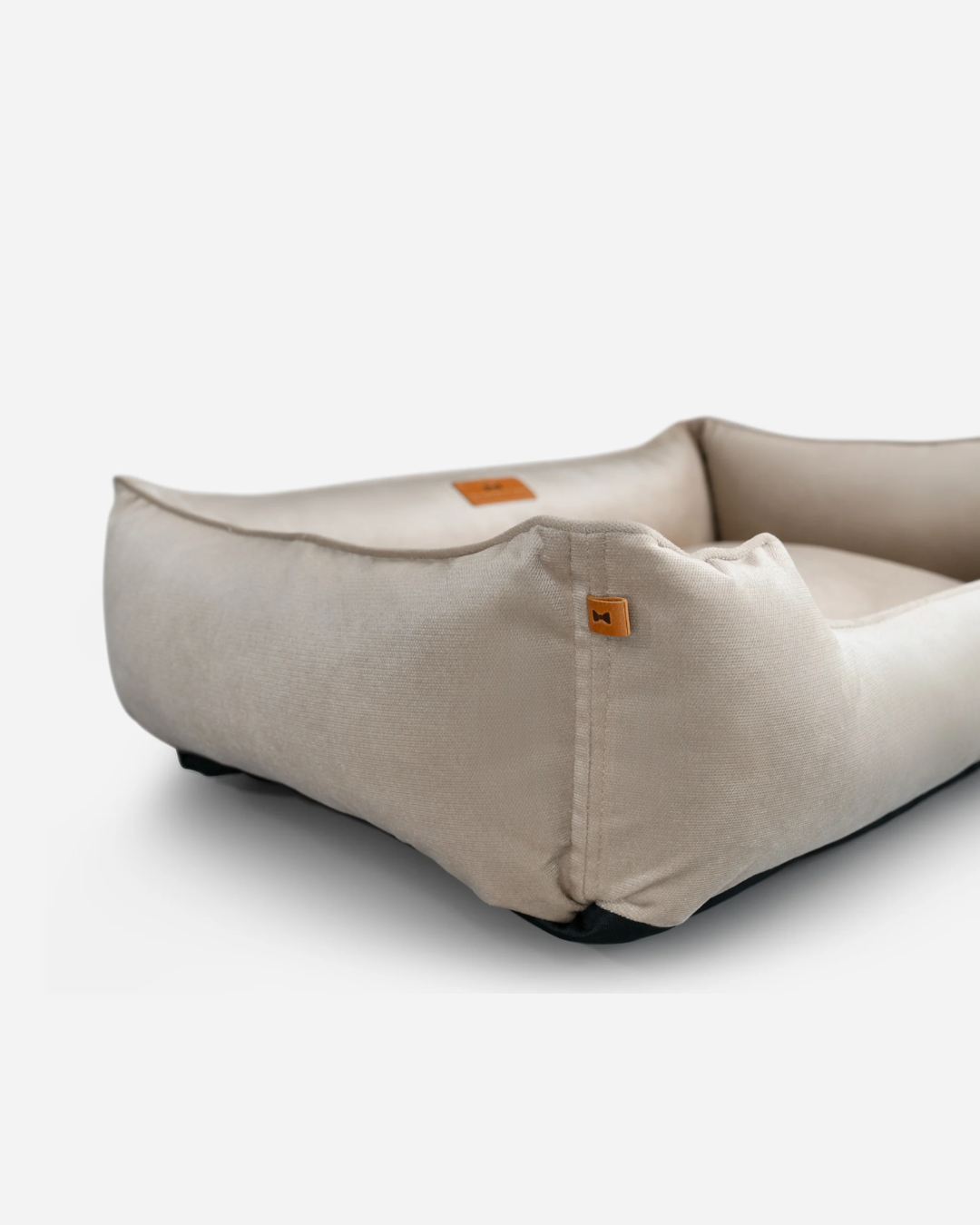 Chester & Lee | Classic Velvet Sleeper Dog Bed Beige by Chester & Lee