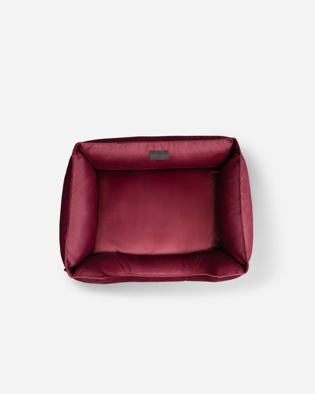 Chester & Lee | Vibrant Velvet Sleeper Dog Bed Wine by Chester & Lee