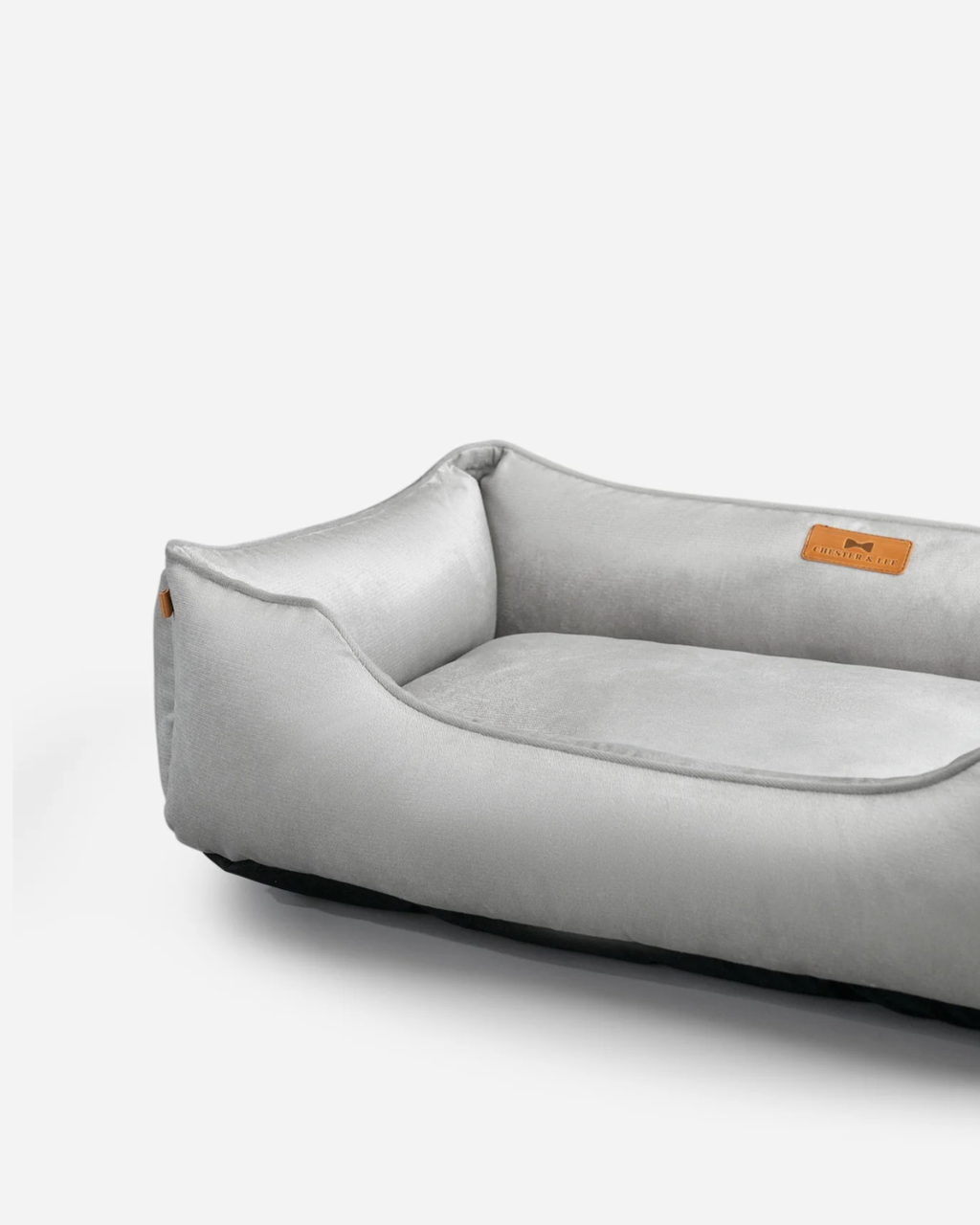 Chester & Lee | Classic Velvet Sleeper Dog Bed Gray by Chester & Lee