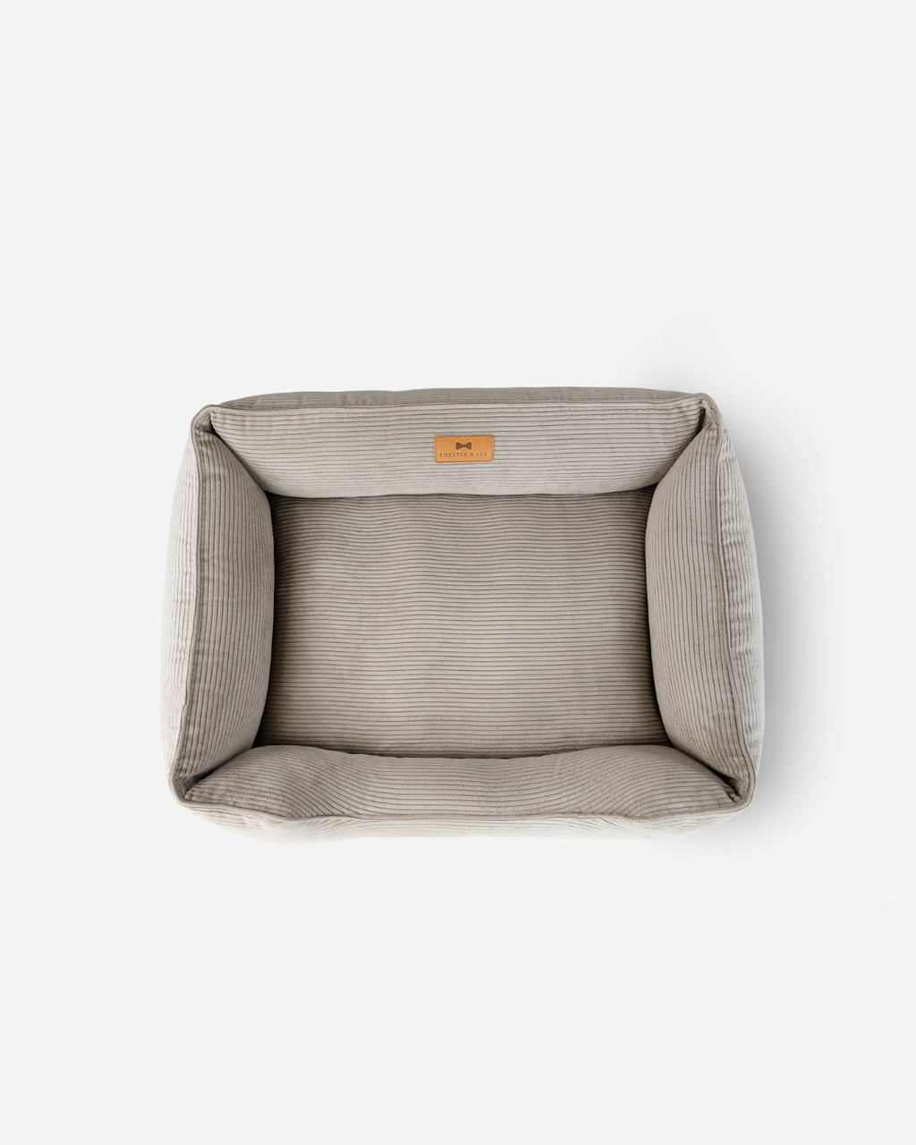 Chester & Lee | Fancy Corduroy Sleeper Dog Bed Taupe by Chester & Lee