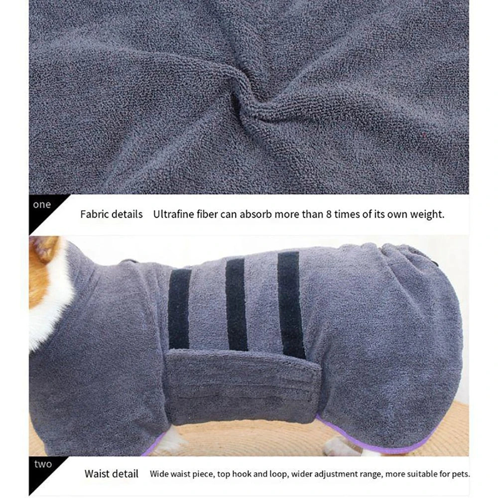 Dog Bathrobe And Towel by Love My Pet