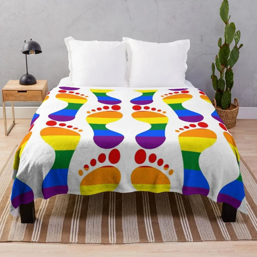 Pawprint Flannel Throw Blankets by Love My Pet