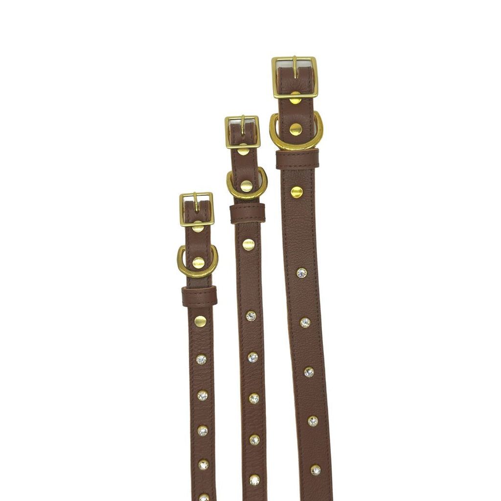 Plain Leather Dog Collar by Bonne et Filou