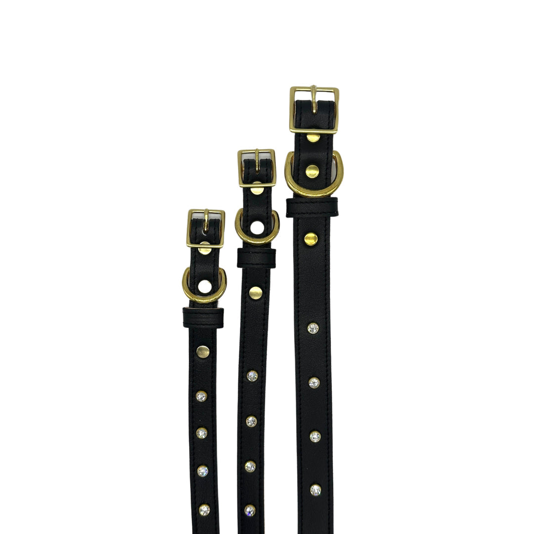 Plain Leather Dog Collar by Bonne et Filou