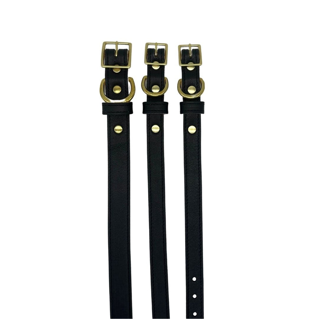Plain Leather Dog Collar by Bonne et Filou