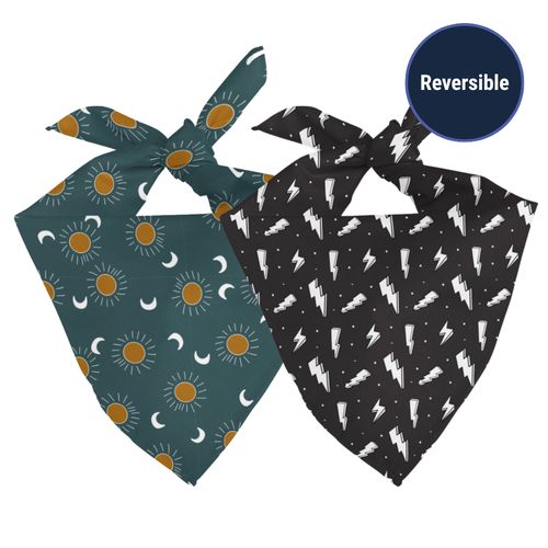 Blue Moon & Lightning Dog Bandana by Dog Bandana Co.