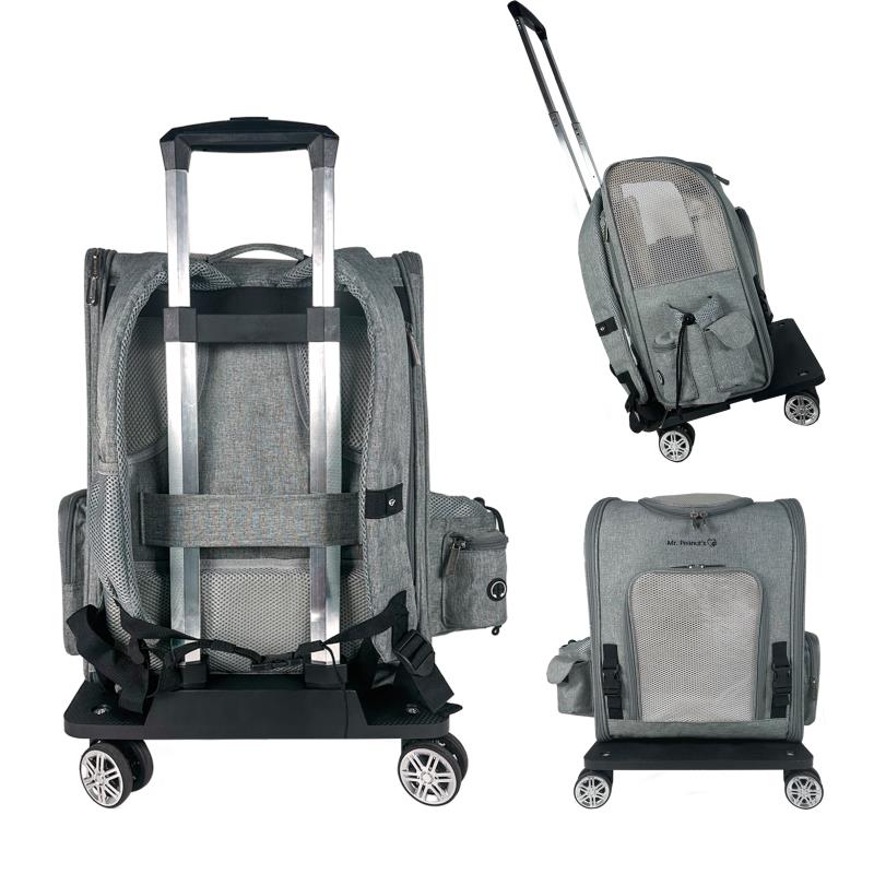 Mr. Peanut's Pet Carrier/Luggage Bag Spinner Wheelbase Luggage Cart by Mr. Peanut's Pet Carriers