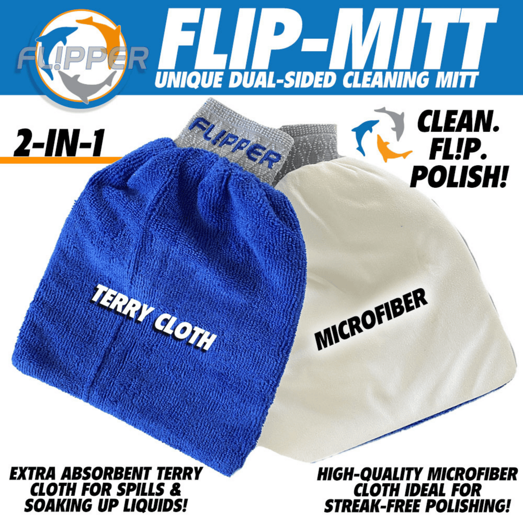 Flipper 2-in-1 Microfiber Aquarium Cleaning Mitt 2 Pack by Flipper Aquarium Products