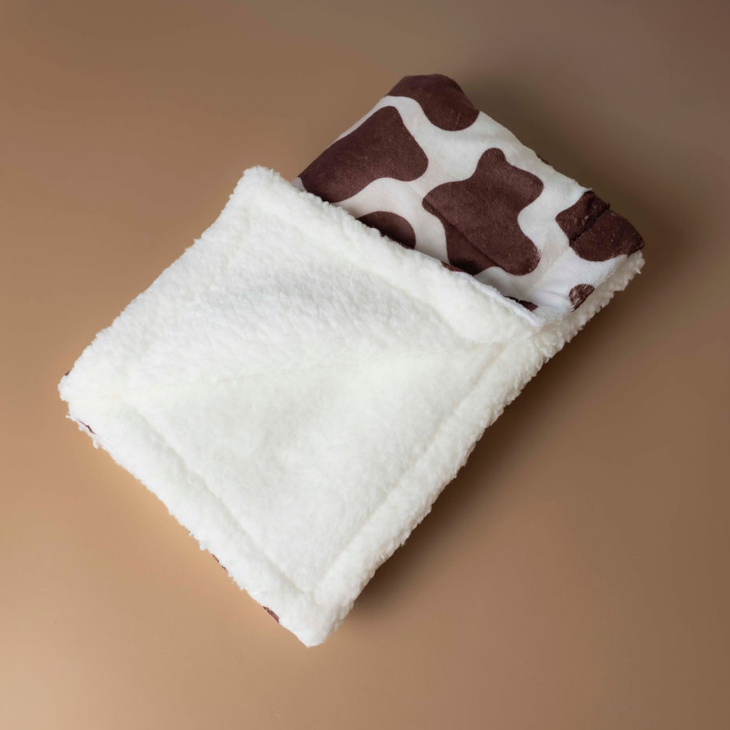 Chocolate Cow Dog Blanket by EverWoof