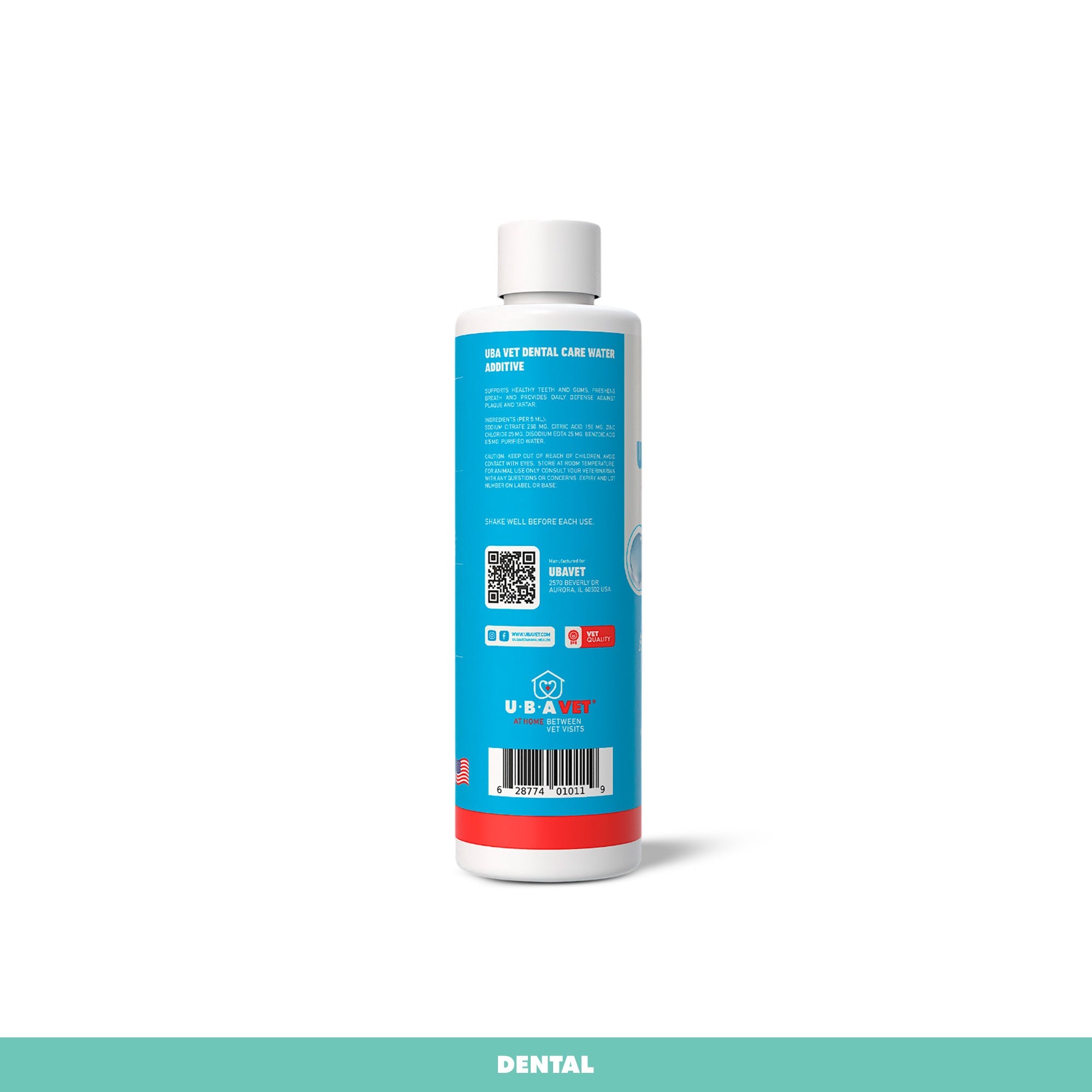 UBAVET Dental Care Water Additive for Dogs & Cats – Odorless & Tasteless Oral Health Solution (16 fl oz / 473 ml) by American Pet Supplies